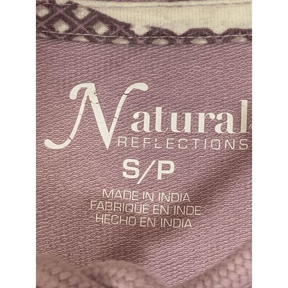 Natural Reflections Womens Hooded Sweatshirt Statement Graphic Purple Small - Picture 9 of 9